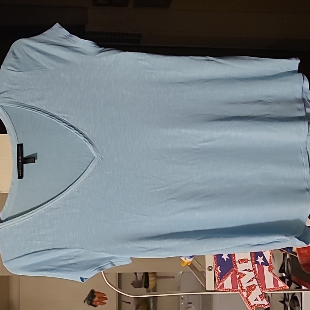 White House Black Market light blue t-shirt